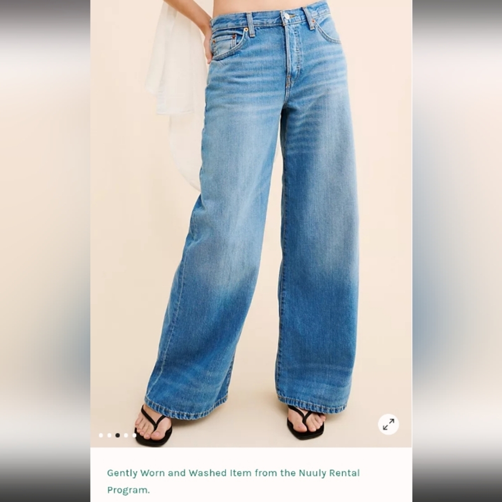 Women's RE/DONE Blue Wide-Leg Jeans